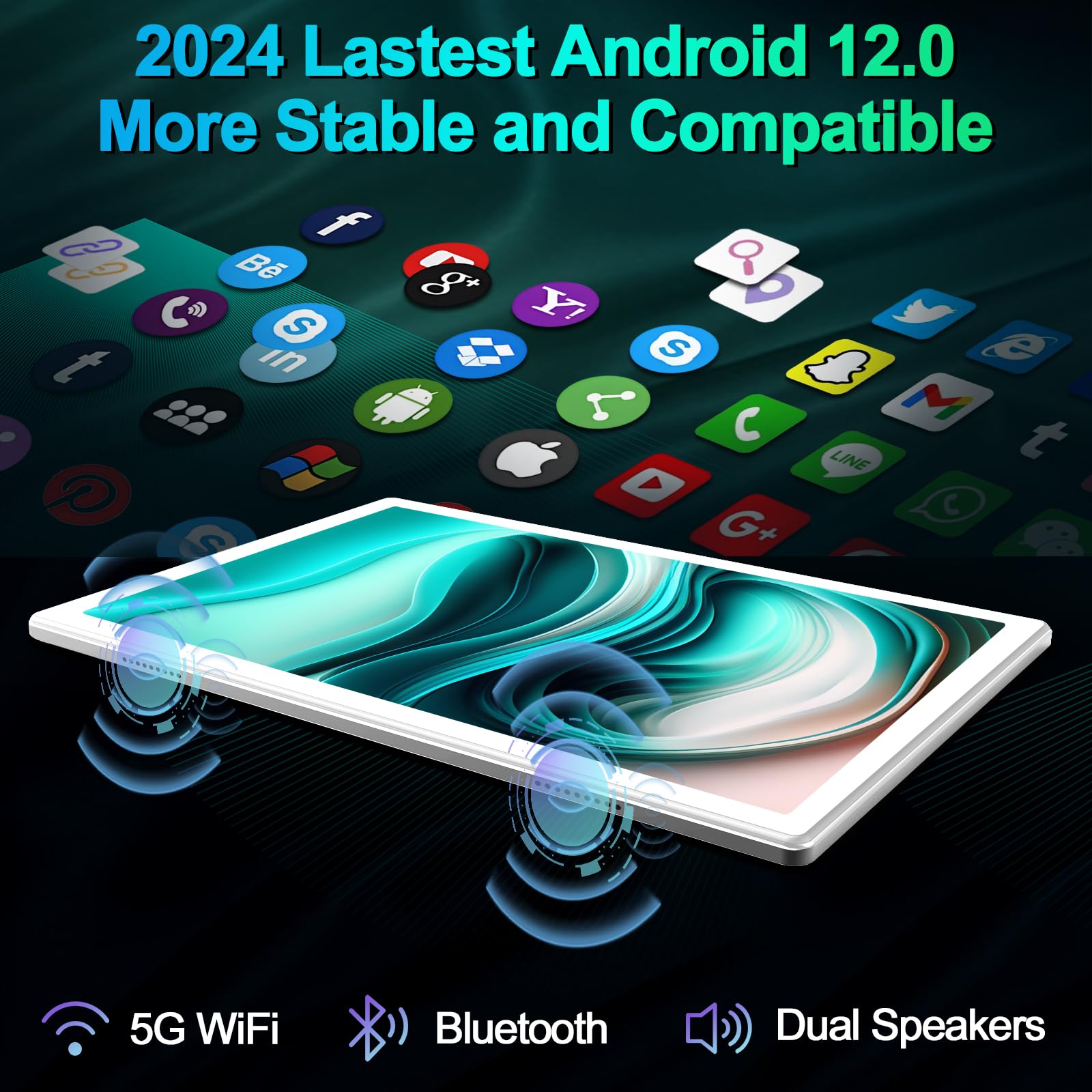 Amazon.com : KADYBE 2024 Tablet 10 inch Android Tablets, Latest