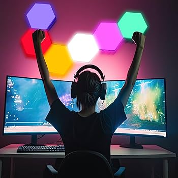 Amazon.com: Tujoe 6 Pcs Hexagon Autism Lights LED Wall Panels