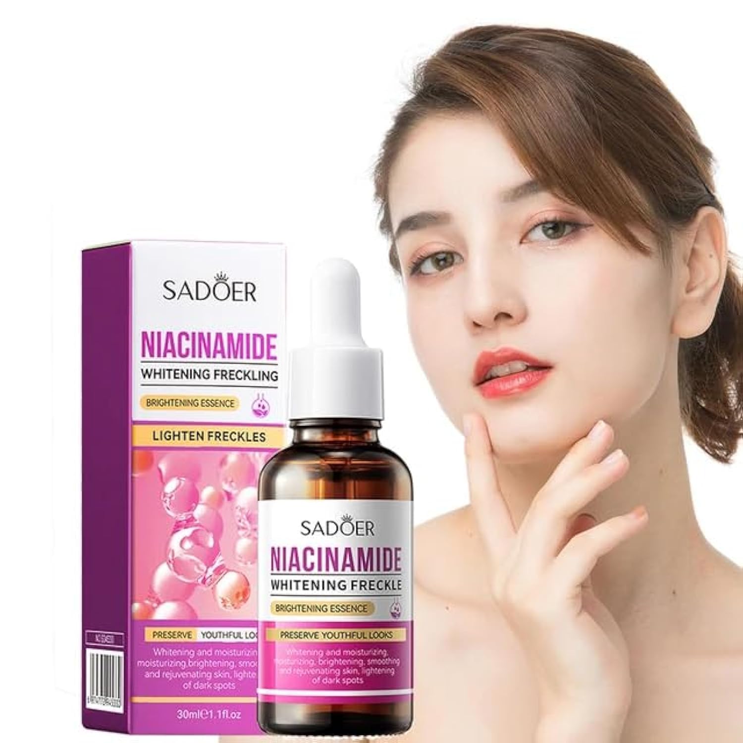 SADOER Niacinamide Skin Whitening Face Serum for Shrink Pores