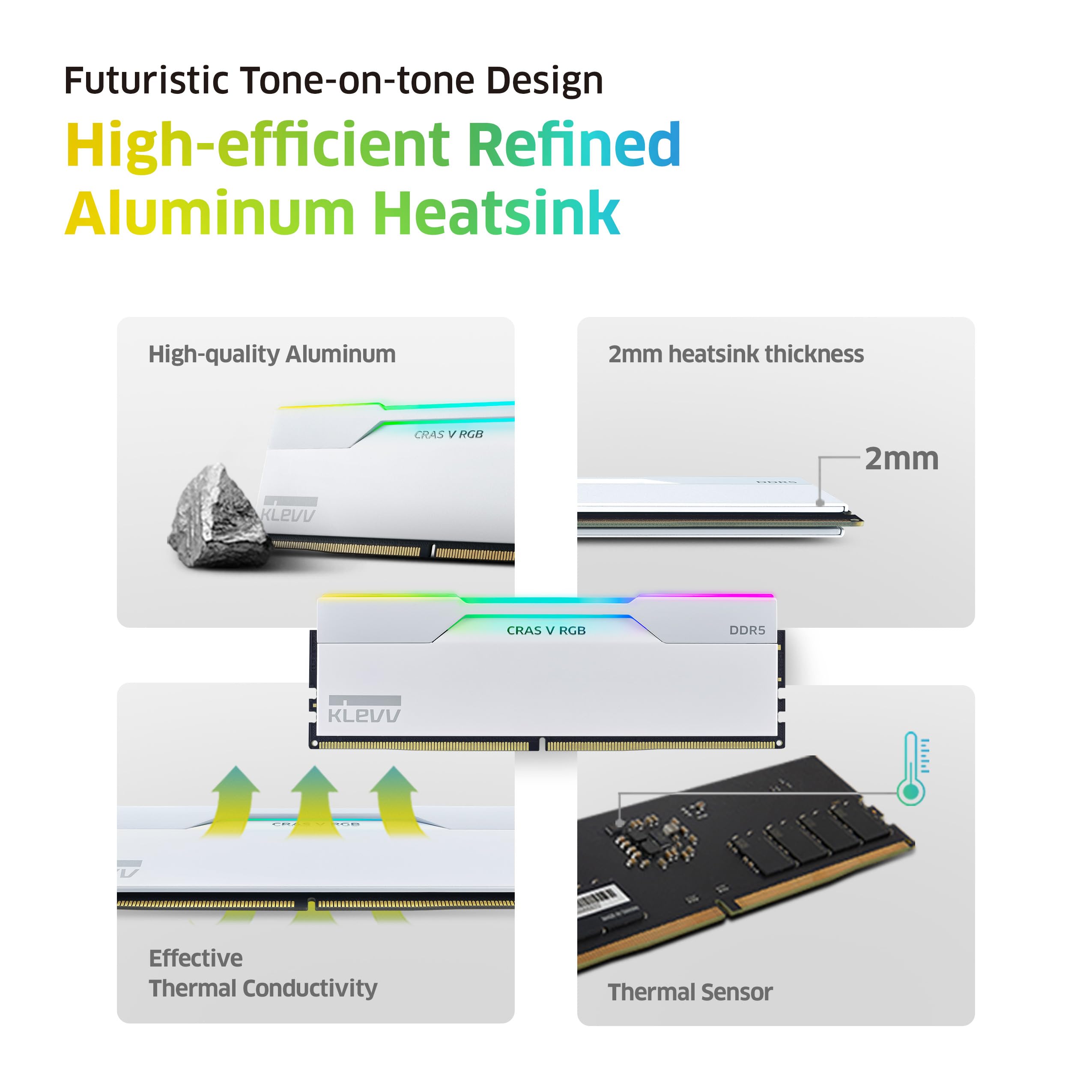 KLEVV CRAS V RGB DDR5 32GB (2x16GB) 6400MHz CL32 SK Hynix A-Die