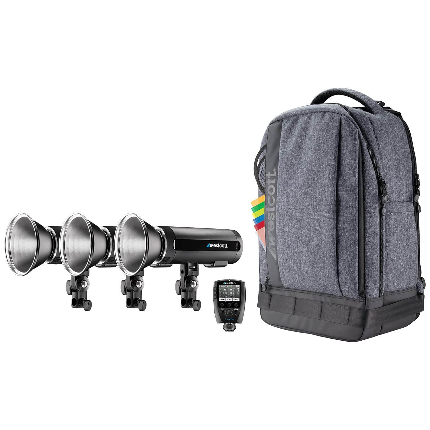 Amazon.com: Westcott FJ200 Strobe 3-Light Backpack Kit with FJ-X2m