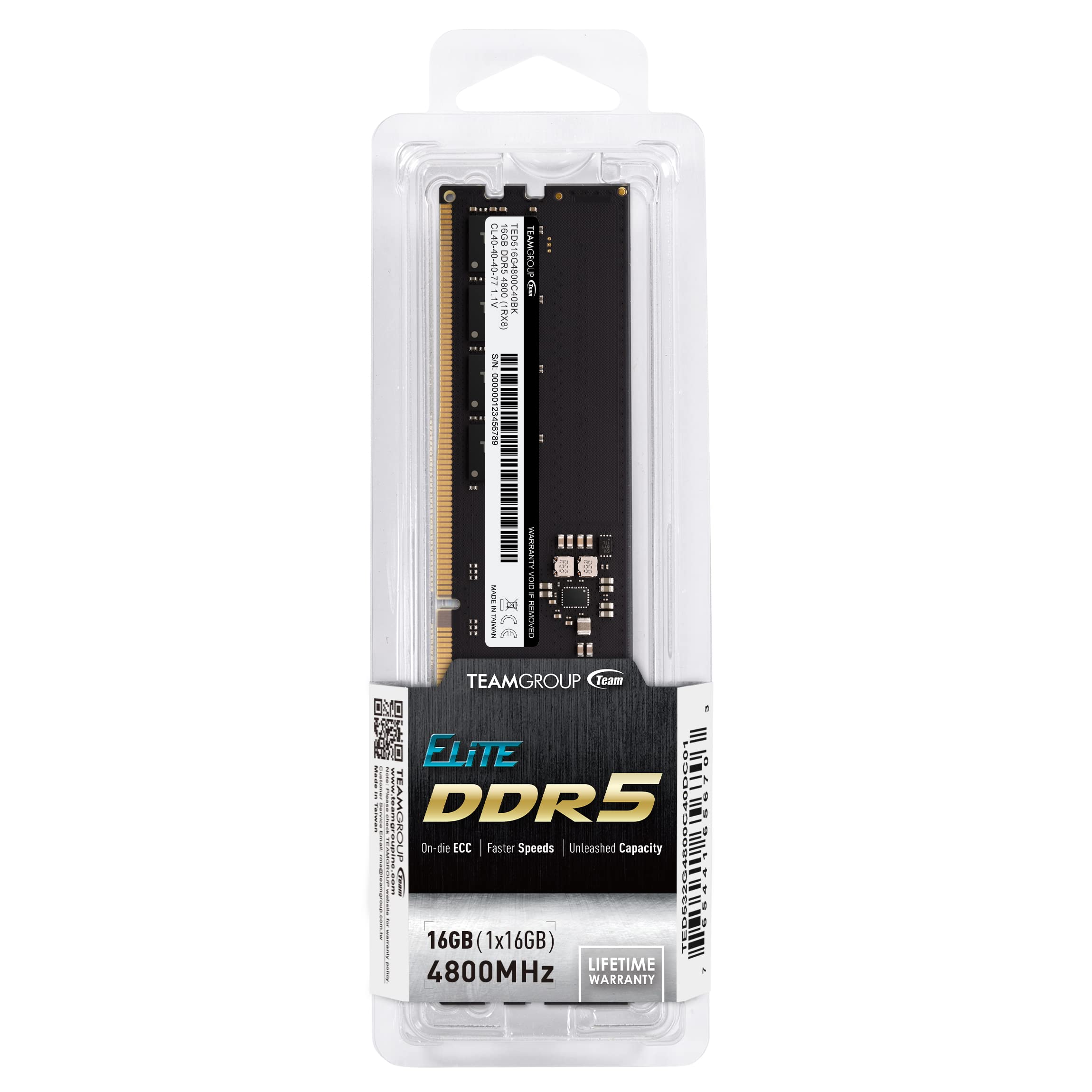 Amazon | TEAMGROUP RAM Team D5 4800 16GB CL40 Elite | TEAMGROUP