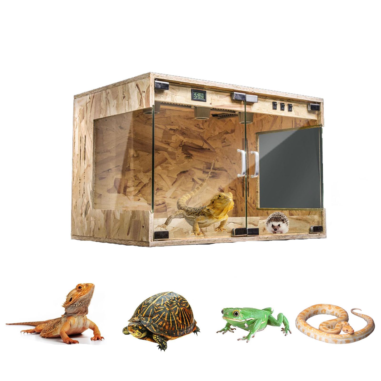 Amazon | Koubhyj 爬虫類 ケージ, OSBウッド 通気性が良い, 保温
