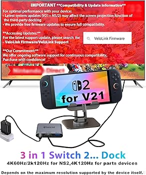 Amazon.com: Switch 2 Dock for Nintendo Switch 2 Docking Station