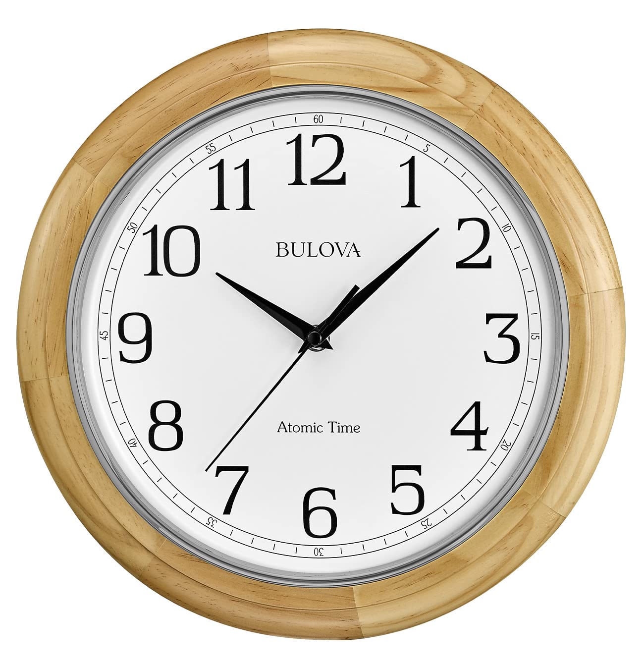 Amazon.com: Bulova C5005 Wooden Atomic Analog Wall Clock