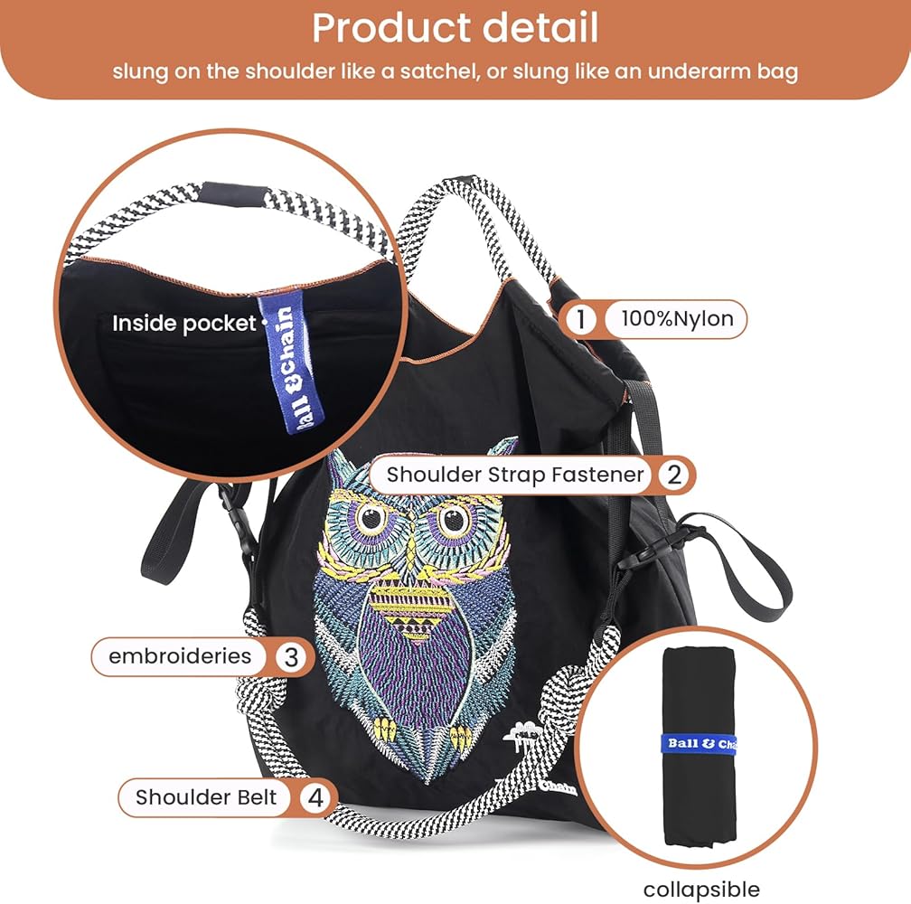 Amazon.com: Ball&Chain Nylon Travel Tote Bag for Women