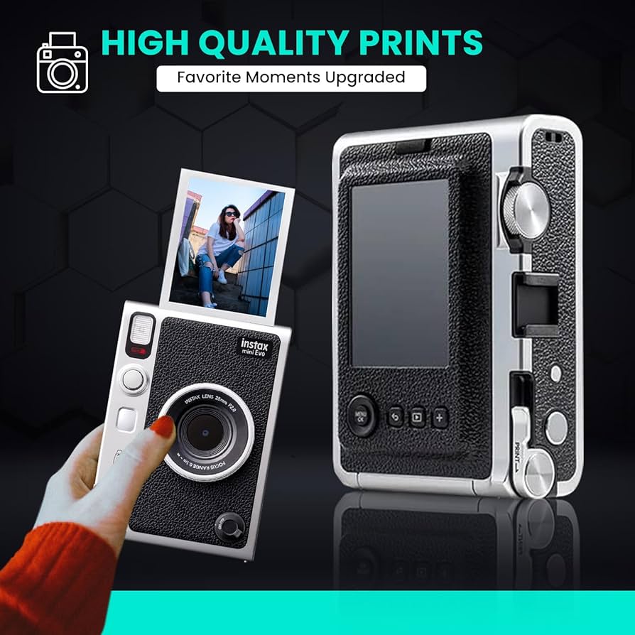 Amazon.com : Fujifilm Instant Mini EVO Hybrid Camera (Black