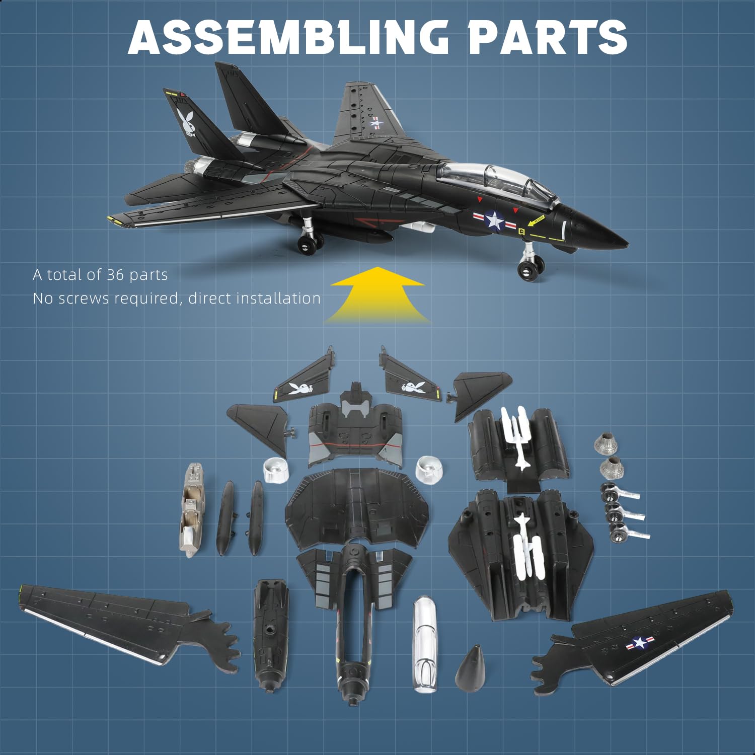 Amazon.co.jp: SEBUNAS 1:72スケール F-14 トムキャットファイター