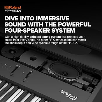 Amazon | Roland ポータブルピアノ FP-90X-BK ブラック スピーカー内蔵