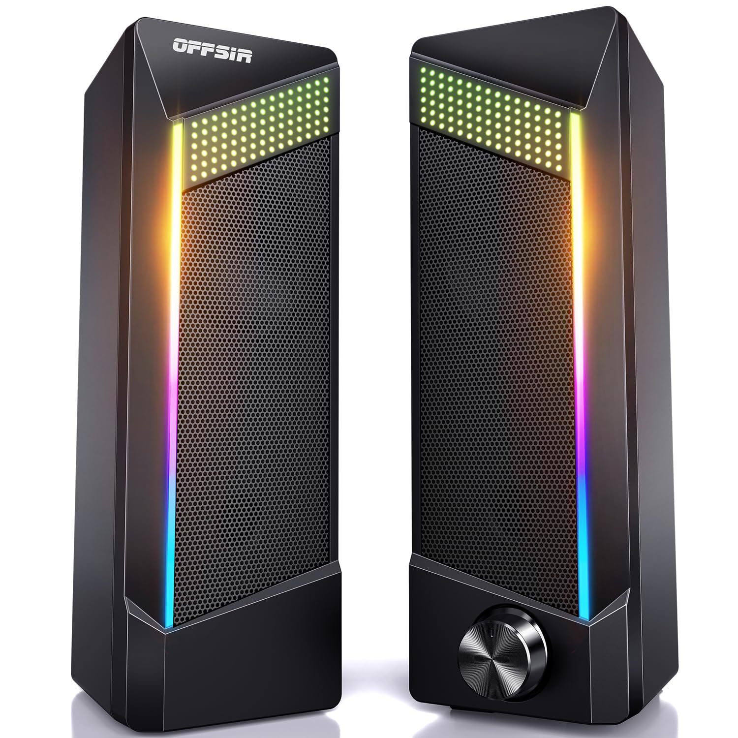 Amazon.co.jp: OFFSIR PCスピーカー ゲーミングスピーカー USB有線 RGB