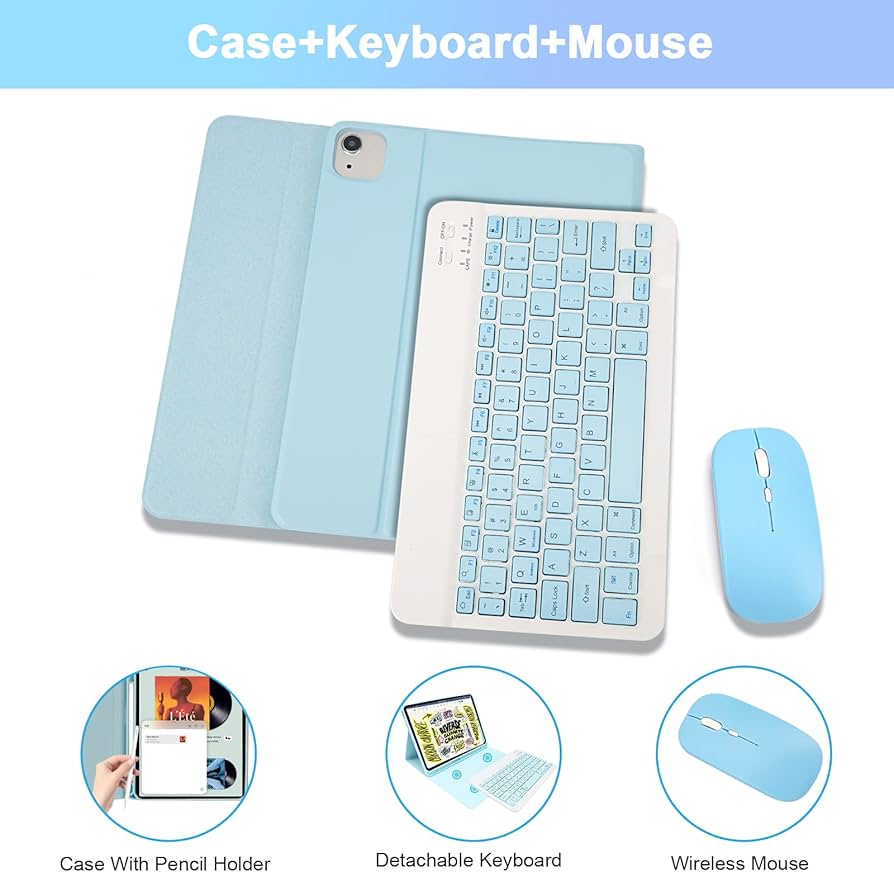 Amazon.com: LAMA Wireless Keyboard Case with Mouse for iPad Air