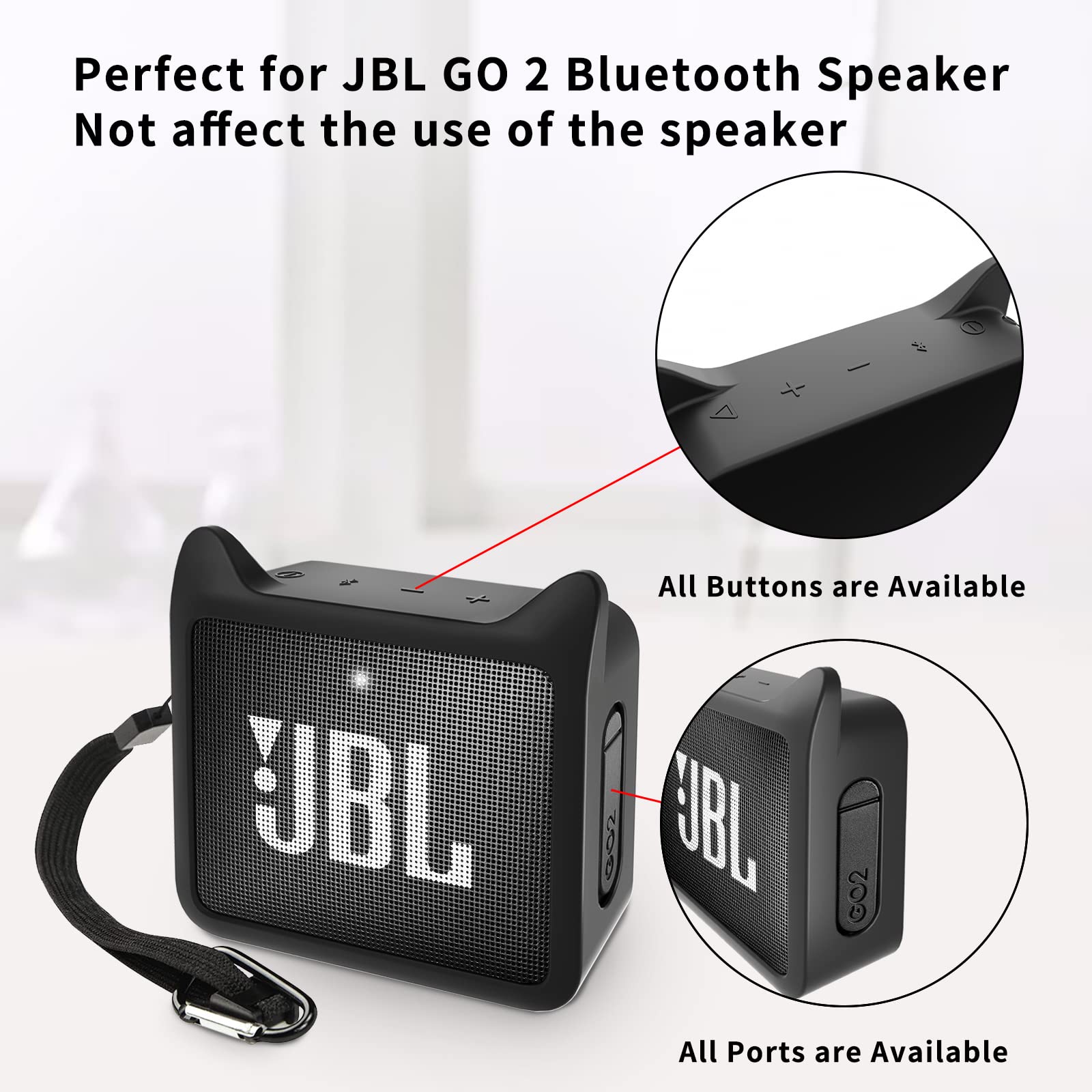 Amazon.co.jp: Black Sesame JBL GO2ポータブルBluetoothスピーカー用