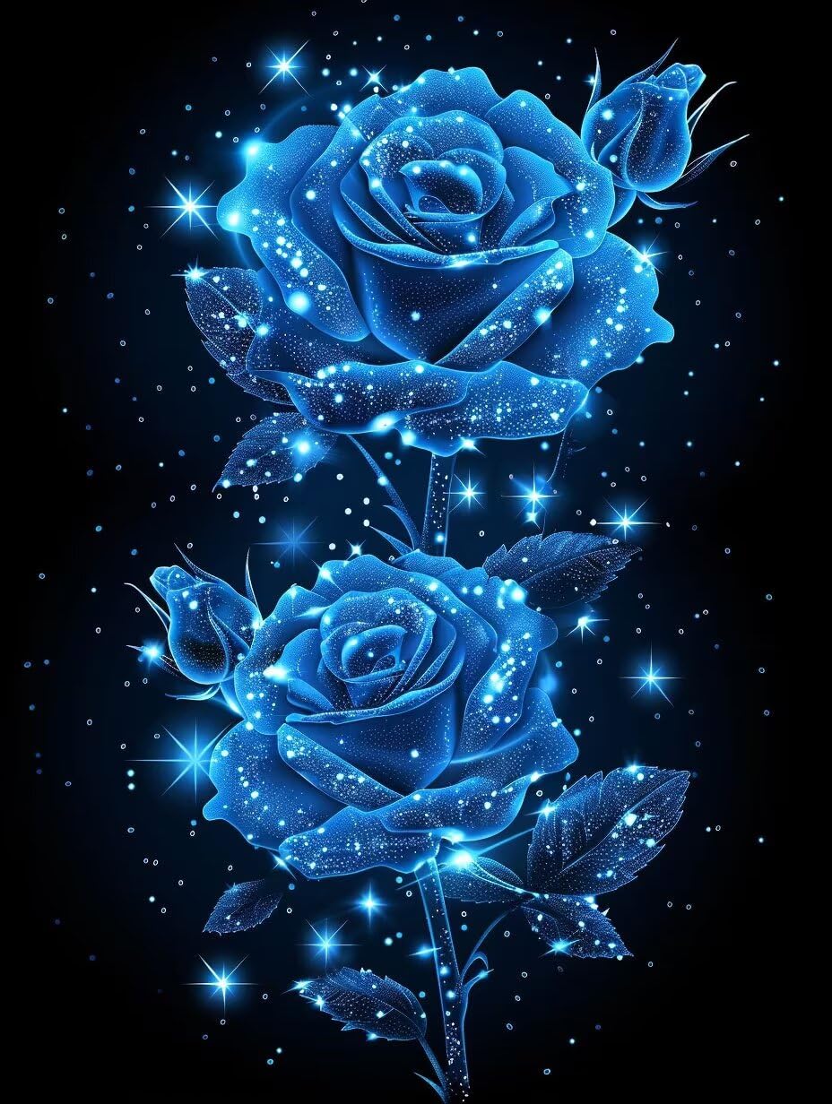 Amazon | ダイヤモンドアート 青 30x45cm ダイヤモンドペインティング