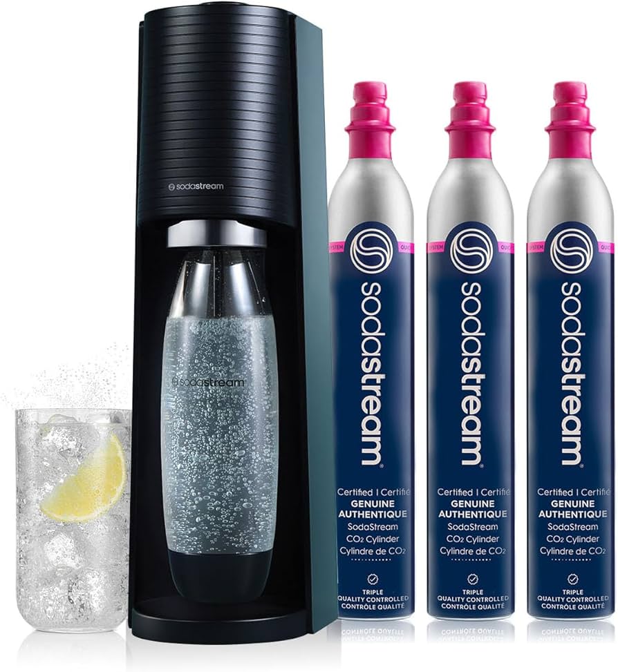 Amazon.com: SodaStream Terra Sparkling Water Maker Bundle in Black