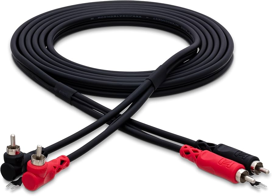 Amazon.co.jp: Hosa CRA-202DJ 2m RCA×2-L型RCA×2 アース線付