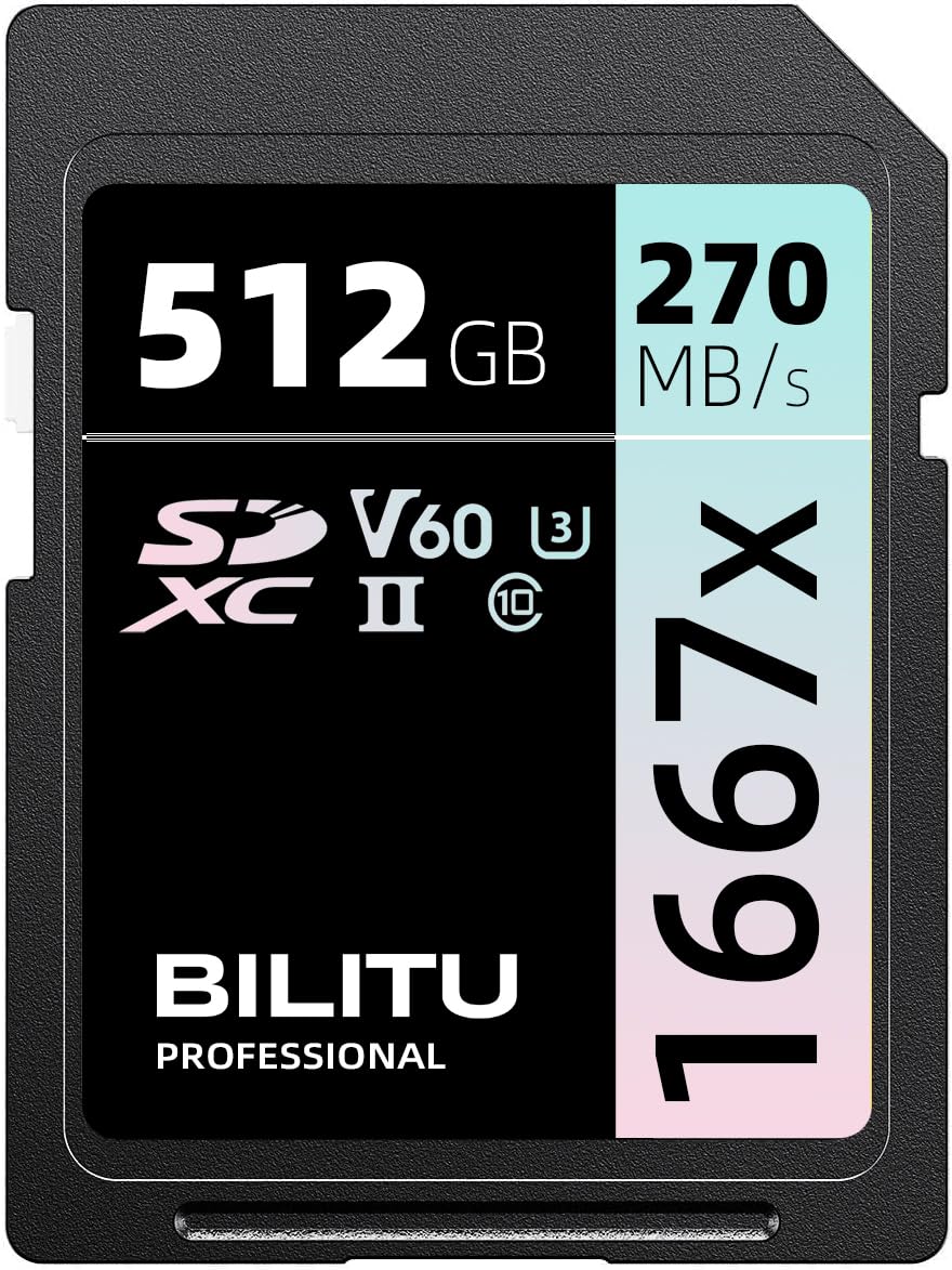 Amazon | SD UHS-II 512GB カード V60- 書き込み速度最大150MB/秒