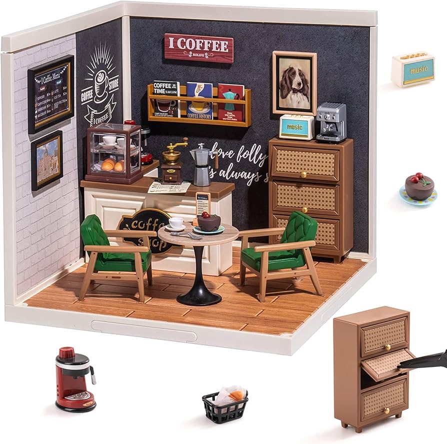 Amazon | Rolife DIY プラモデルキット カフェミニチュアハウス ドール