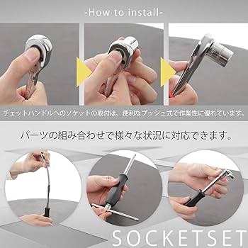 Amazon | Paraizo ラチェットレンチ ソケットレンチ 工具セット 46pcs