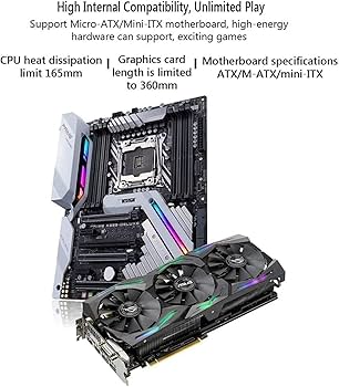 Amazon.com: ZXFF Gaming Case, Mid-Tower ATX/M-ATX/ITX PC Gaming