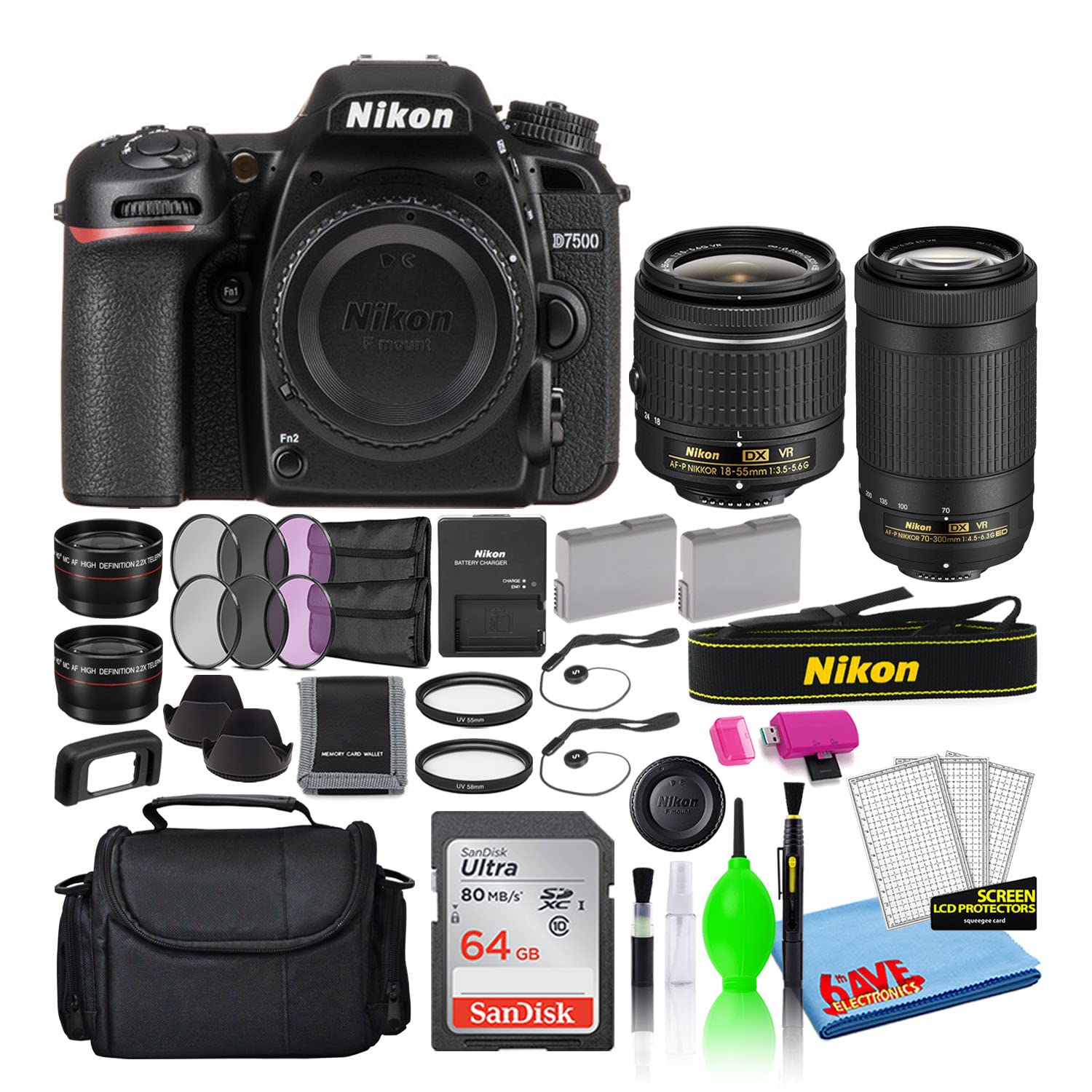 Amazon.com : Nikon D7500 20.9MP DSLR Digital Camera with 18-55mm