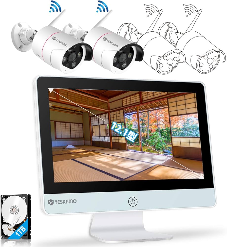 Amazon.co.jp: 【最新一体型・500万画素対応】 YESKAMO 防犯カメラ