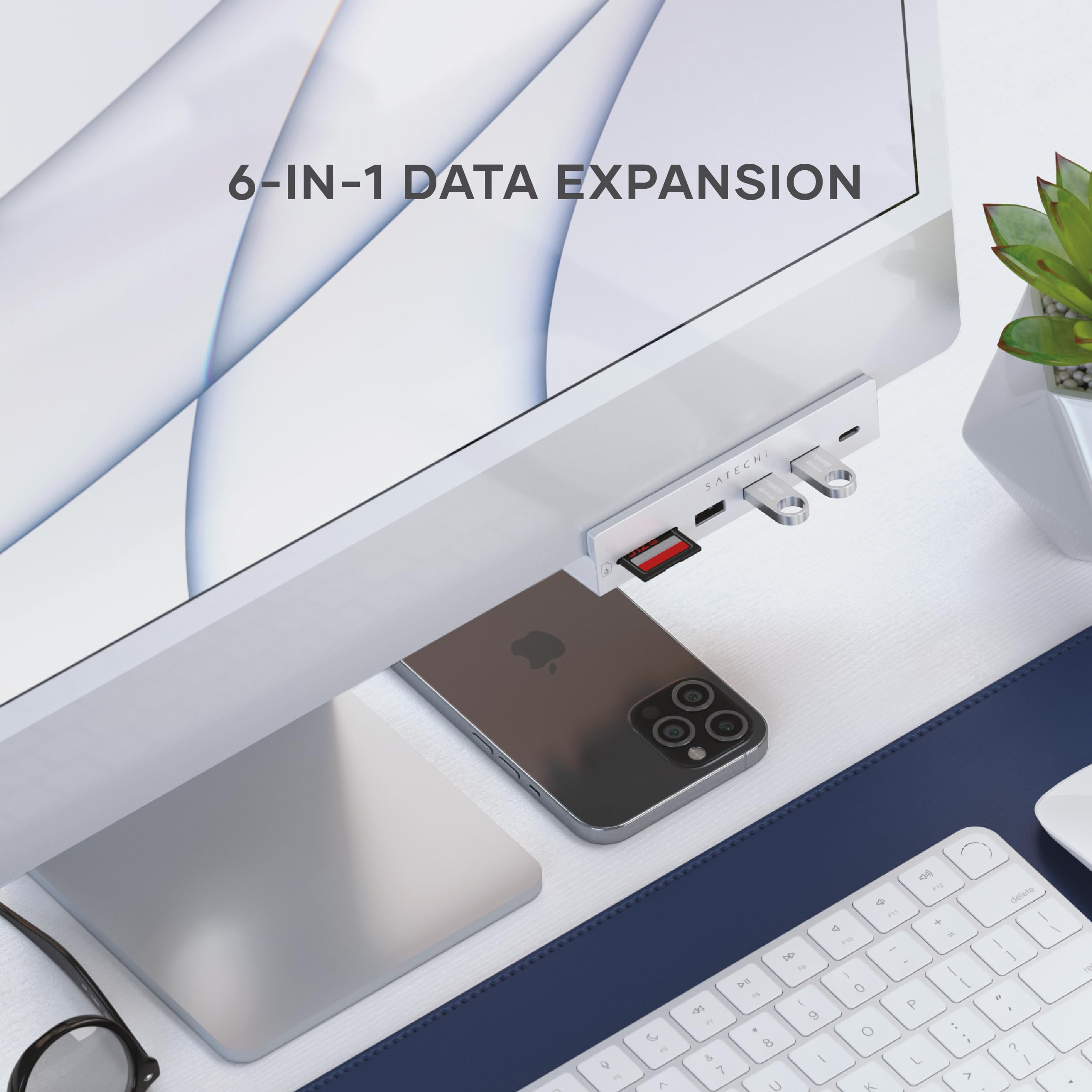 Amazon | SATECHI USB-C クランプ式ハブ iMac M4用、USB-Cデータ、USB