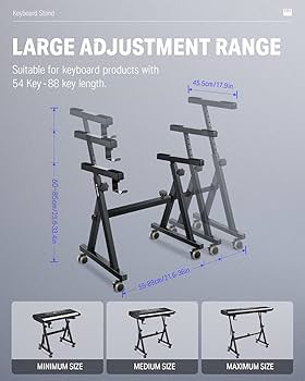 Amazon | Donner 電子キーボード ピアノ Z型 スタンド 高さ60-85cm調節