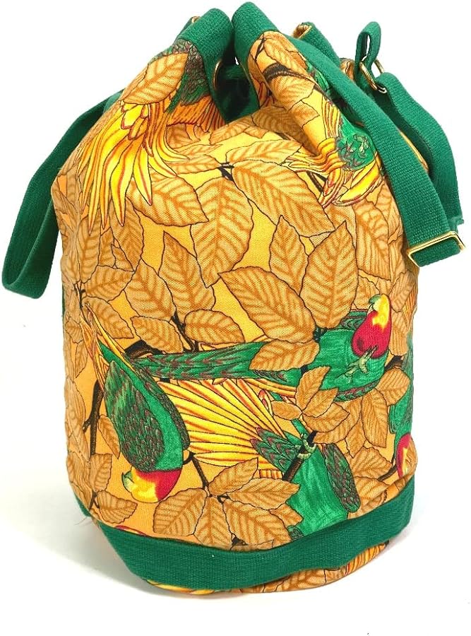 Amazon | [エルメス] フラワー オウム 鳥柄 巾着 ワンショルダー