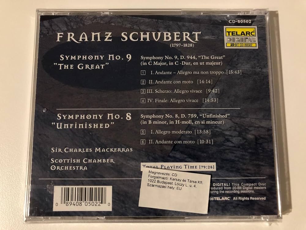 Amazon.com: Schubert: Symphonies Nos. 8 & No. 9: CDs & Vinyl