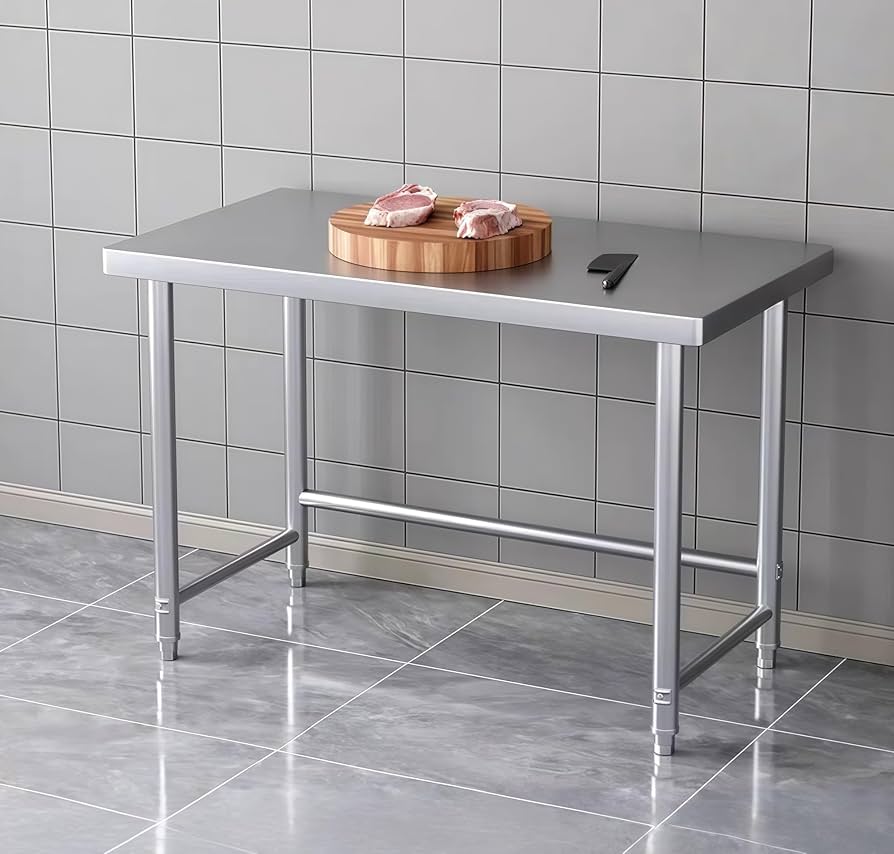 Amazon.co.jp: 作業台キッチン作業台ステンレス調理台 オープン収納耐