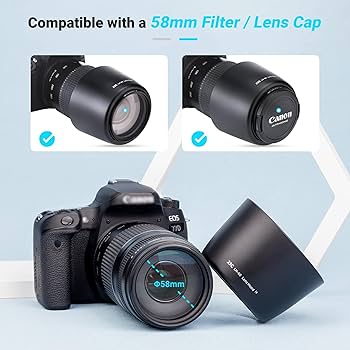 Amazon.com : JJC Camera Lens Hood Shade Fits for Canon RF 75-300mm