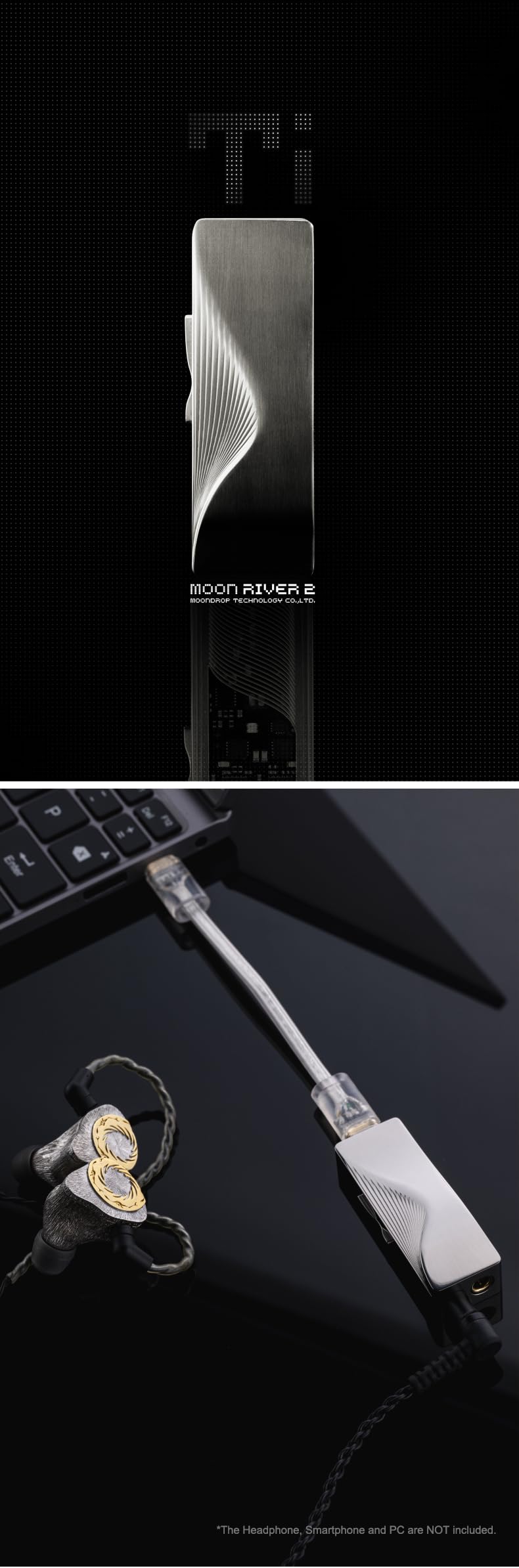 Amazon.co.jp: MOONDROP Moonriver2 TI ポータブル DAC/AMP 3.5mm