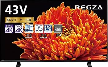 Amazon | 東芝 43V型 液晶テレビ レグザ 43C340X 4Kチューナー内蔵 外