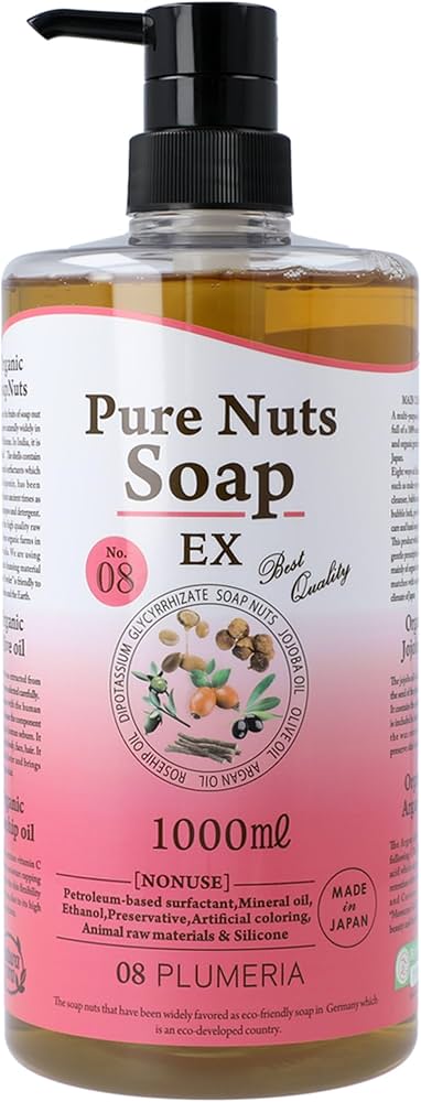 Amazon | ナチュラセラ ピュアナッツソープEX プルメリア 1L 〈W洗顔