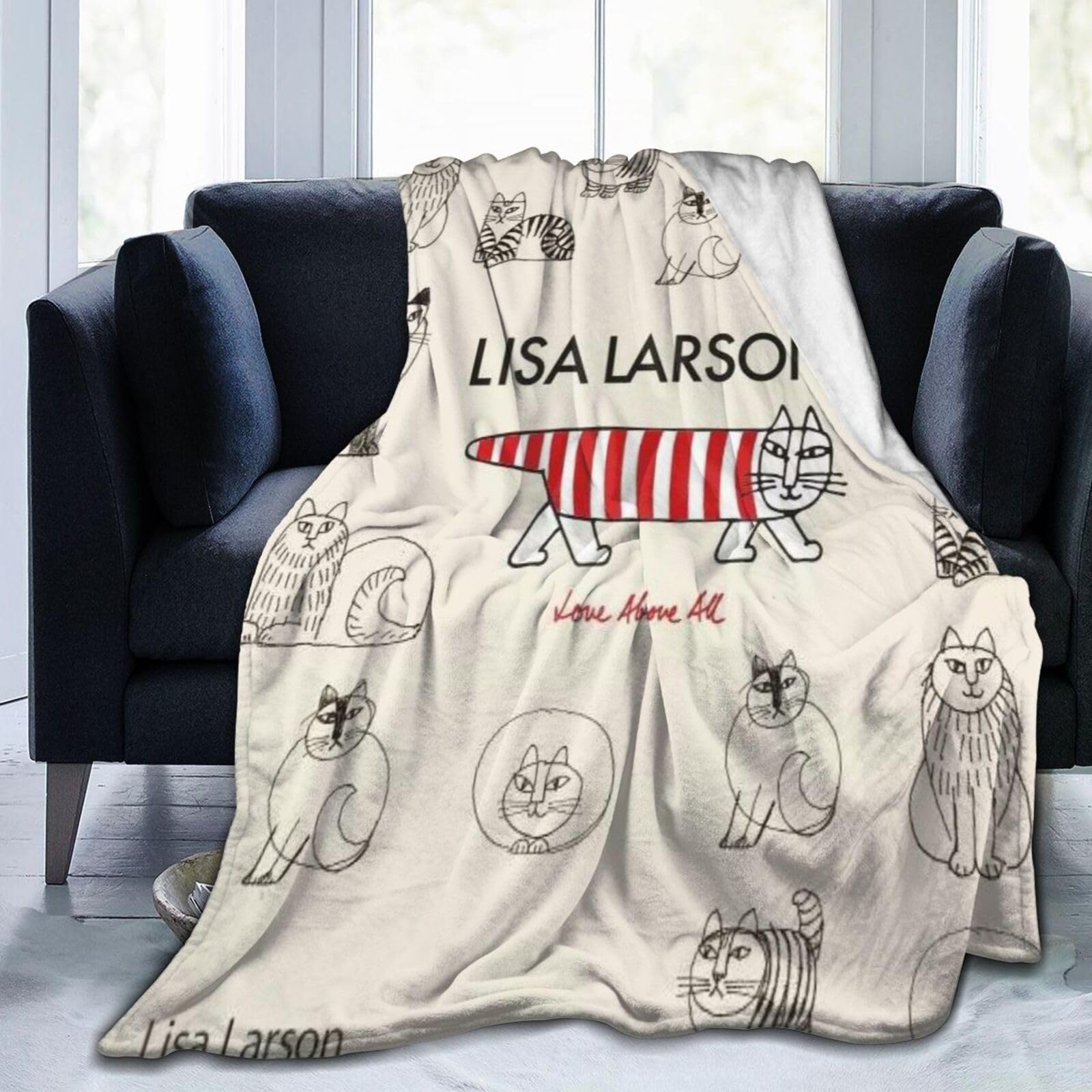 Amazon｜ブランケット リサラーソン 毛布 大判 ひざ掛け 多機能