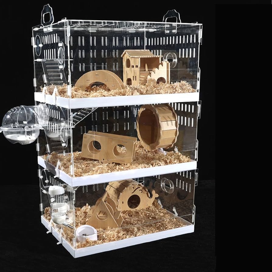 Amazon | ハリネズミ ケージ プラスチック 大型 脱出にく デグー