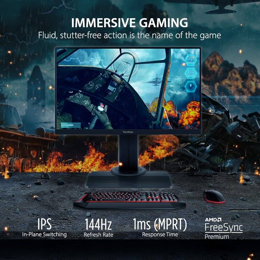 ViewSonic XG2405 24 Inch 1080p 1ms 144Hz Frameless IPS Gaming