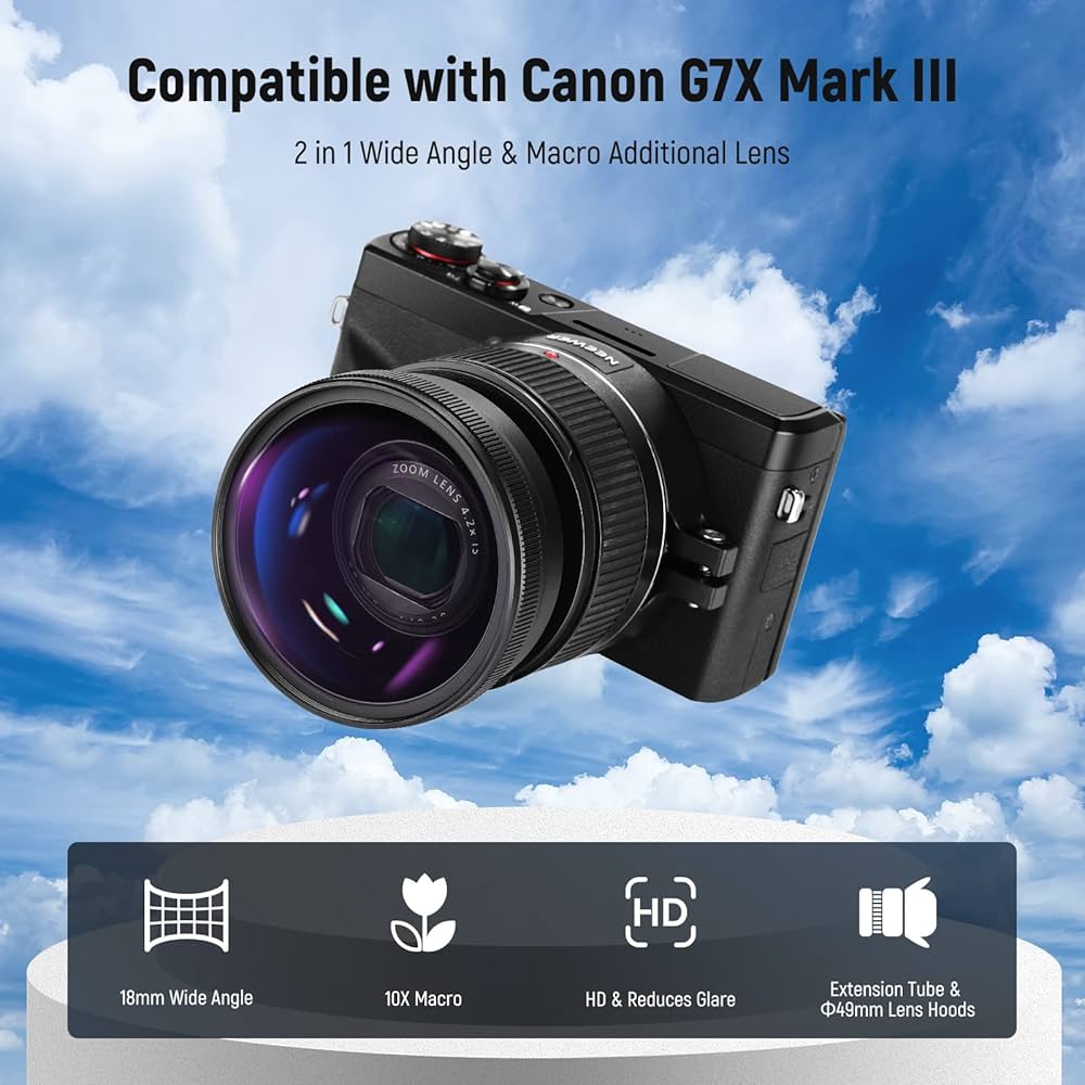 Amazon.co.jp: NEEWER 広角レンズ G7X Mark III カメラに対応 2 in 1