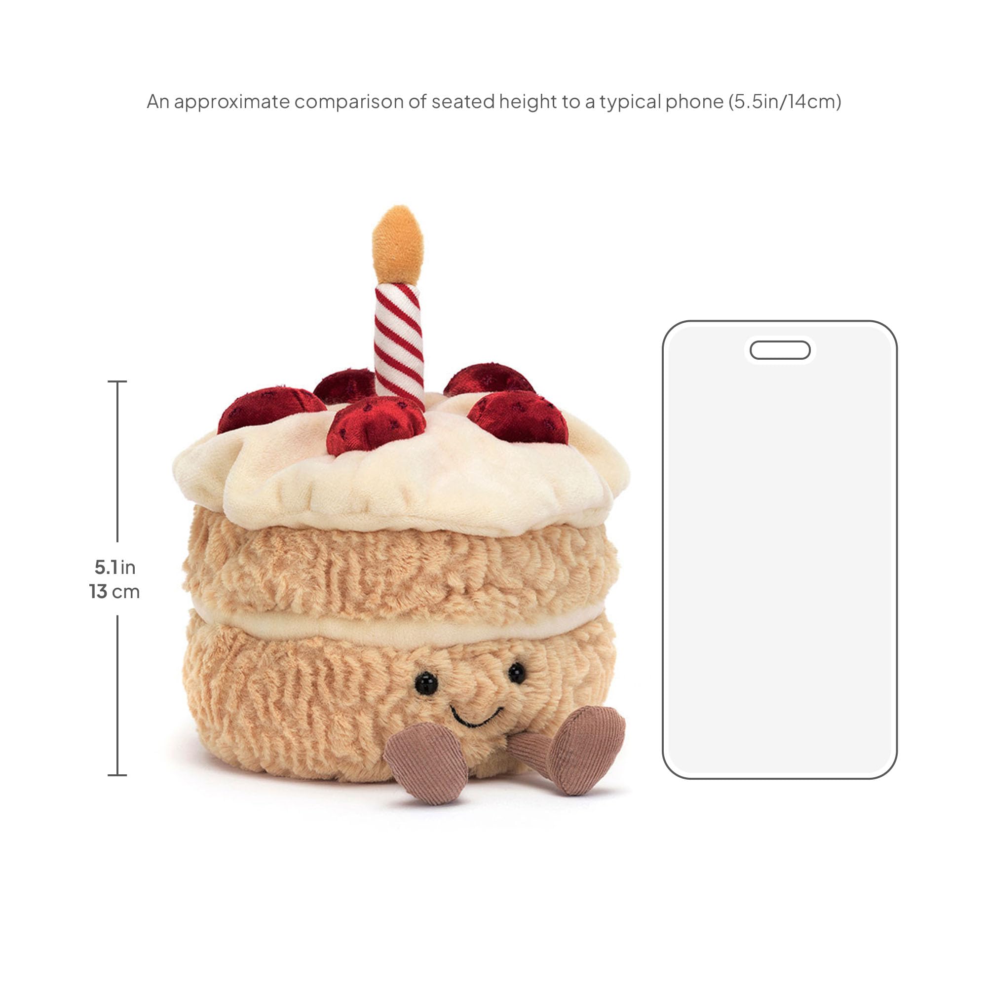 Amazon.co.jp: Jellycat アミューズブル バースデーケーキ ぬいぐるみ
