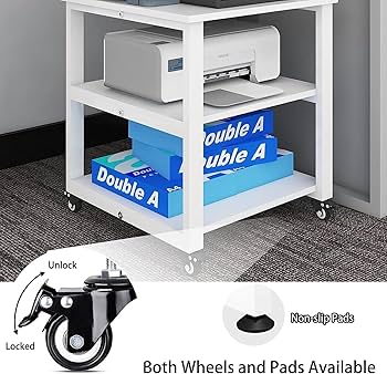 Amazon.co.jp: PUNCIA 3段 プリンター台 幅50cm 奥行50cm 高さ57cm