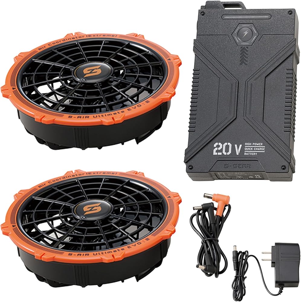 Amazon | [武蔵野ユニフォーム] シンメン S-AIR 20Vファンバッテリー