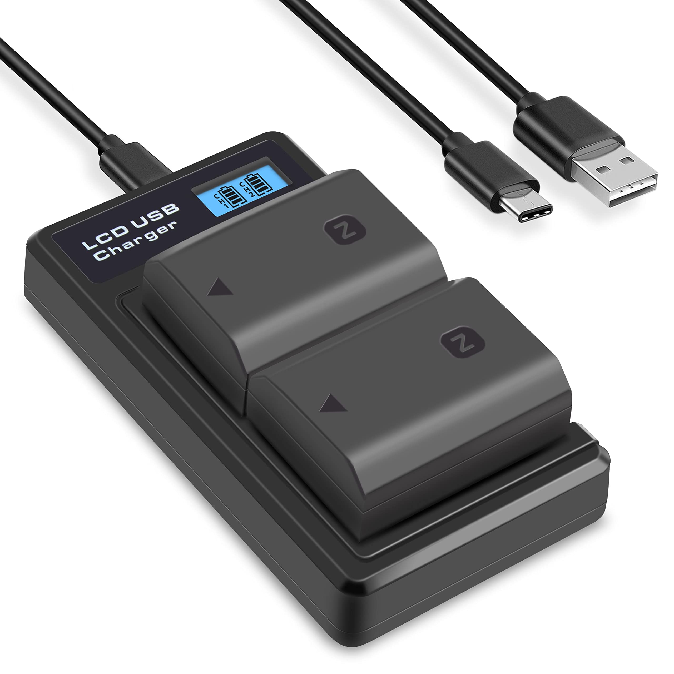 Amazon.com : 2 Pack NP-FZ100 Battery & Battery Charger Replacement