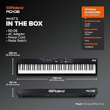 Amazon.com: Roland RD-08 Stage Piano | Authentic RD Sound