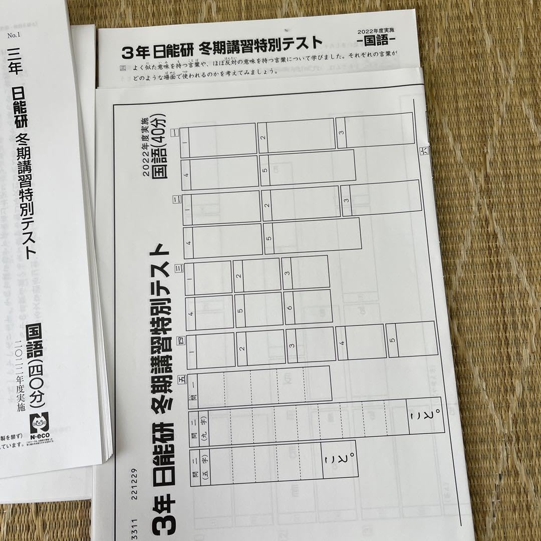 Amazon.co.jp: 2022年度 日能研 冬期講習特別テスト 3年生 : 産業