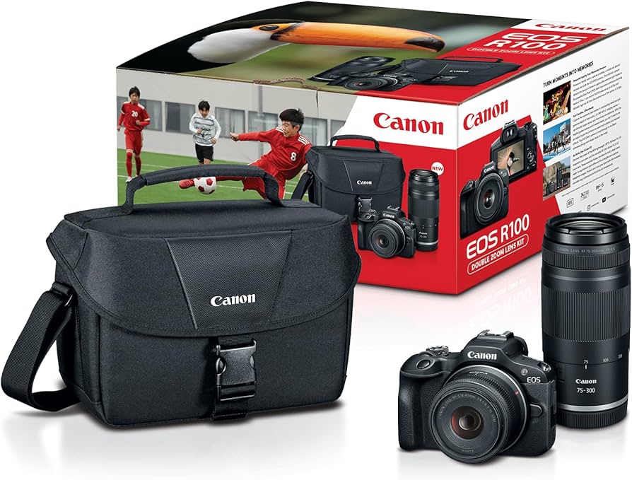 Amazon.com : Canon EOS R100 Double Zoom Lens Kit : Electronics