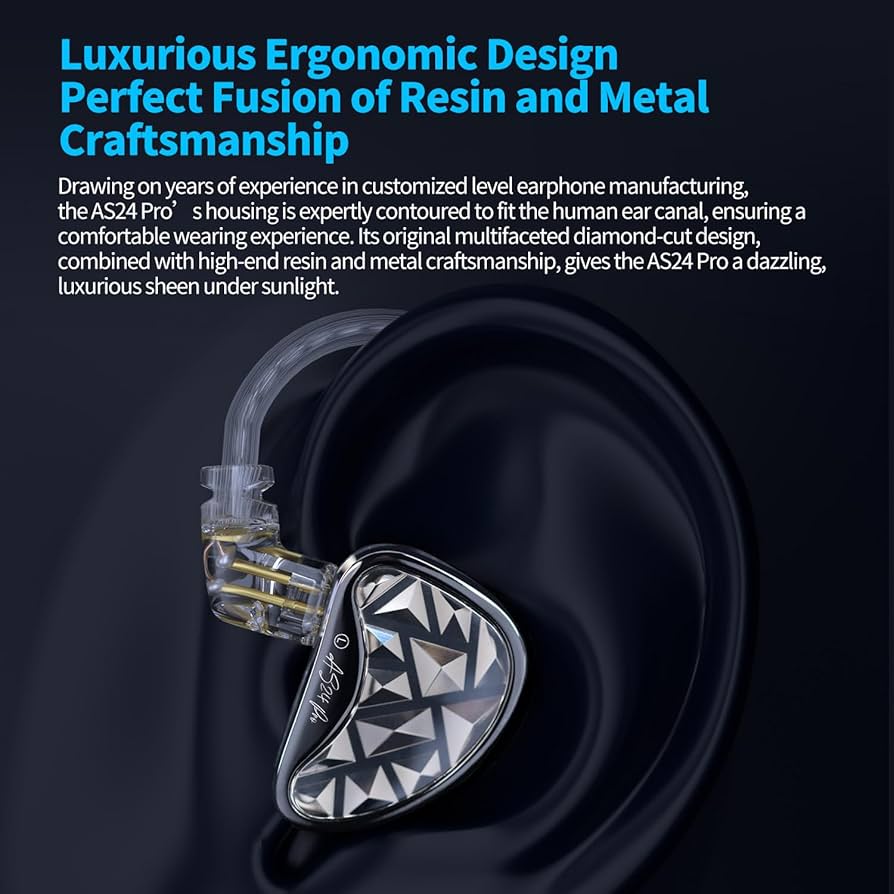 Amazon.com: KZ AS24 Pro in-Ear Monitor Headphone, 24BA Drivers