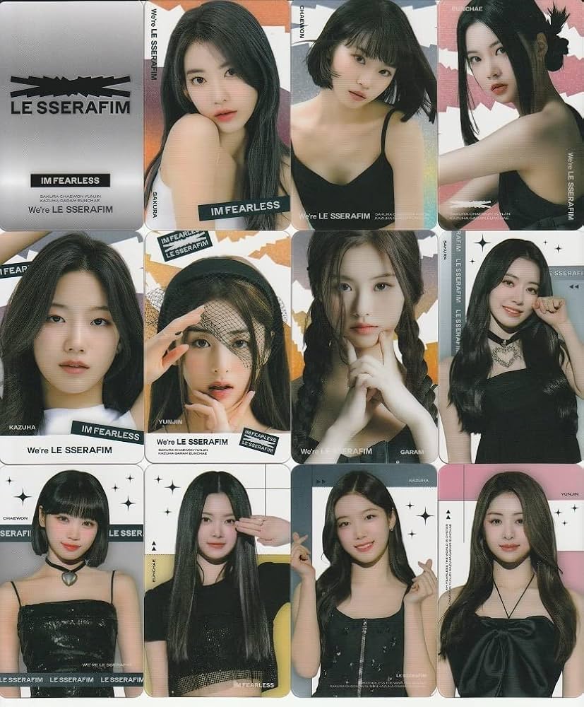 Amazon.co.jp: New！ LE SSERAFIMルセラフィム 写真付透明カード25枚