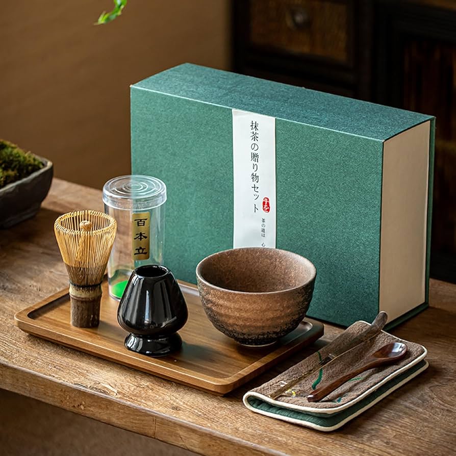 Amazon｜JIKANNOYA 抹茶セット 初心者 7点セット お点前セット 粗陶