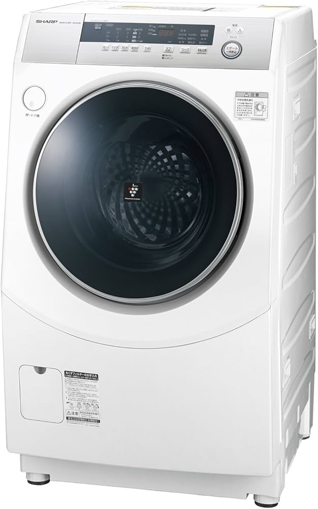 Amazon | シャープ ドラム式洗濯乾燥機 10kg ホワイト系 ES-H10B-WR