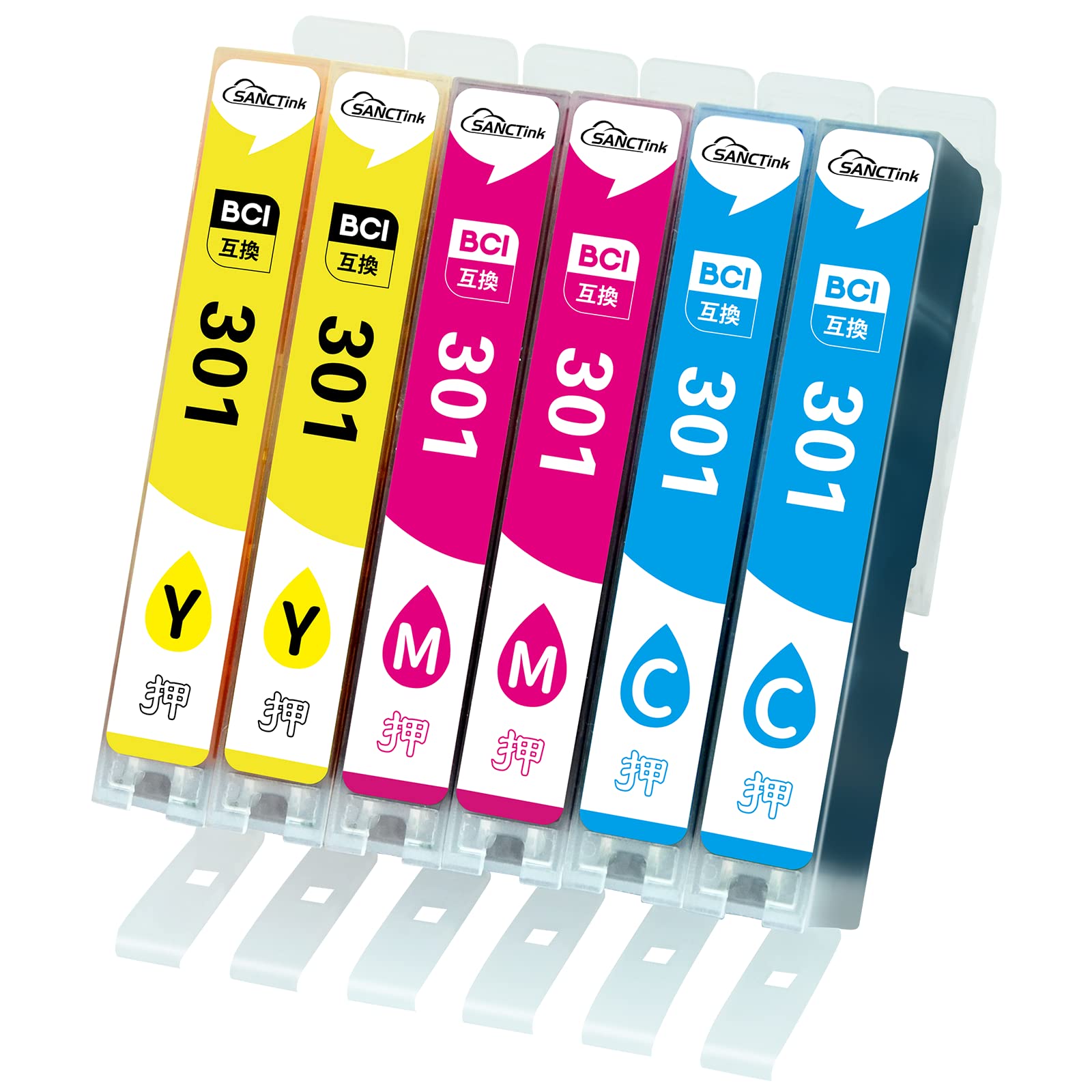 Amazon.co.jp: 【SANCTink】Canon対応 301 300 インク キャノン用 BCI